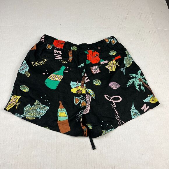 Nicole Miller Linen Shorts No Problem Jamaica Vacation Summer Drawstring Waist S - Picture 10 of 11
